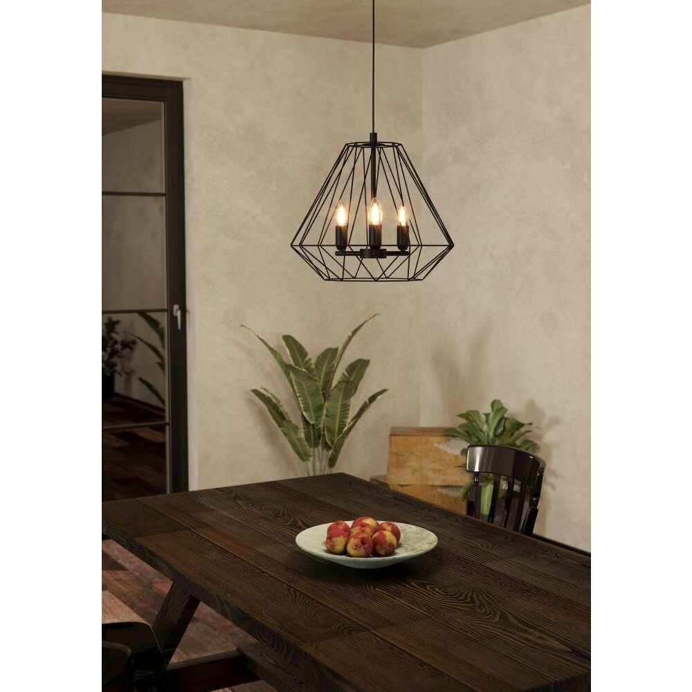 Eglo TARLE Lámpara Colgante Negro, 3 luces main product photo