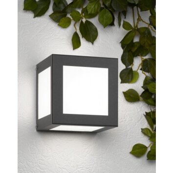 Cmd Aqua Cubo Aplique Antracita, 1 luz