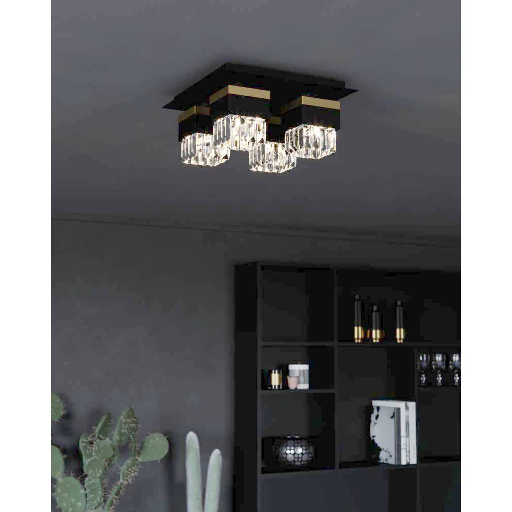 Eglo BARRANCAS Lámpara de Techo dorado, Negro, 4 luces main product photo