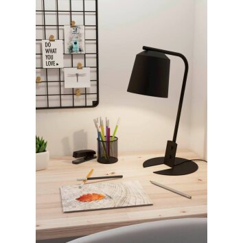 Eglo ONEDA Lámpara de mesa Negro, Blanca, 1 luz