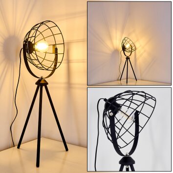 Flambeau Lámpara de Mesa Negro, 1 luz