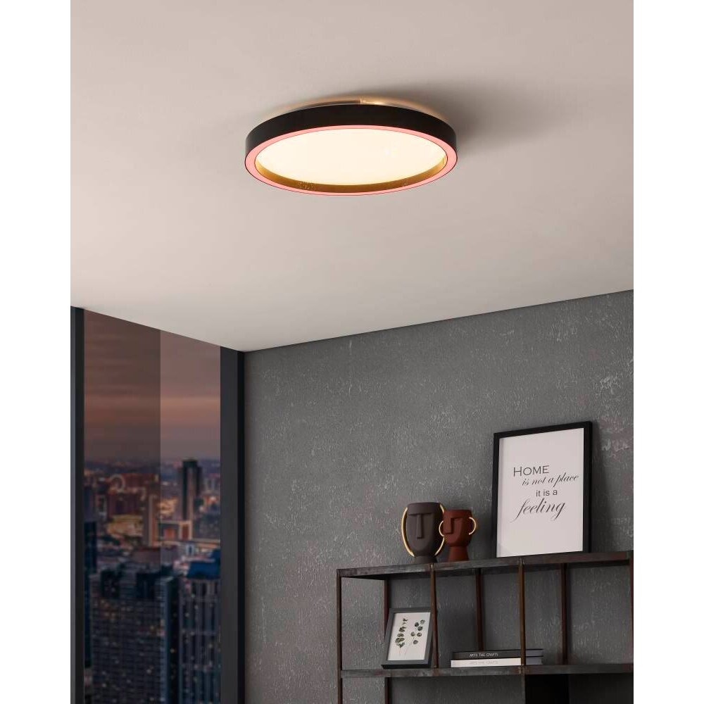 Eglo MONTEMORELOS-Z Lámpara de Techo LED Negro, 1 luz, Cambia de color main product photo