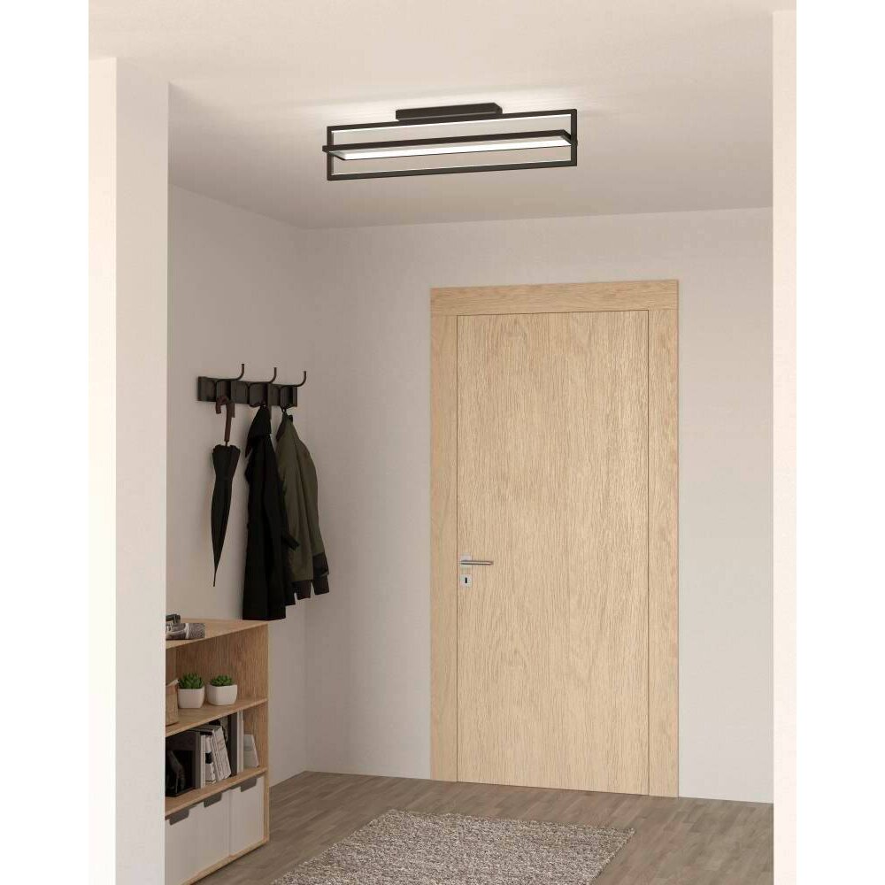 Eglo SIBERIA Lámpara de Techo LED Negro, 1 luz, Mando a distancia main product photo