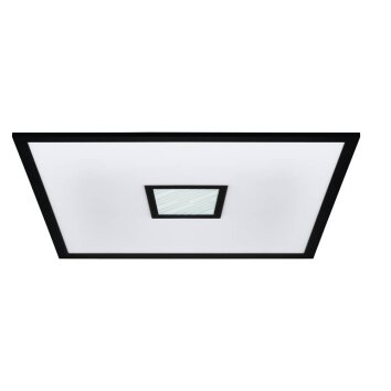 Eglo BORDONARA Lámpara de Techo LED Negro, Blanca, 1 luz, Mando a distancia