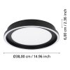 Eglo CALAGRANO Lámpara de Techo LED Negro, 2 luces, Mando a distancia