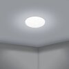Eglo BATTISTONA Lámpara de Techo LED Blanca, 8 luces, Mando a distancia