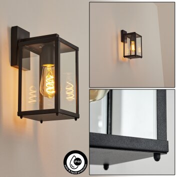 Palanga Aplique para exterior Negro, 1 luz