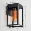Palanga Aplique para exterior Negro, 1 luz