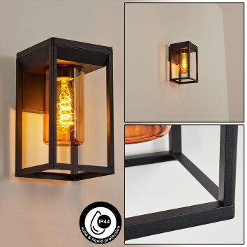 Palanga Aplique para exterior Negro, 1 luz