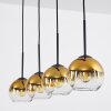 Koyoto  Lámpara Colgante Cristal 15 cm dorado, Transparente, 4 luces