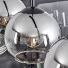 Koyoto  Lámpara Colgante Cristal 15 cm Cromo, Transparente, Ahumado, 4 luces