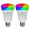 Candal E27 LED RGB 11 watt 2200-6500 Kelvin 806 Lumen Juego de 2 con mando a distancia