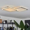 Longos Lámpara de Techo LED Aluminio, 1 luz, Mando a distancia