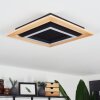 Tojeirinha Lámpara de Techo LED Madera clara, Negro, 1 luz, Mando a distancia
