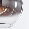 Koyoto  Lámpara Colgante Cristal 30 cm Cromo, Transparente, Ahumado, 1 luz