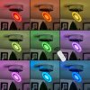 Lucy Lámpara de Techo LED Cromo, 1 luz, Mando a distancia, Cambia de color