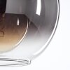 Koyoto  Lámpara de Techo Cristal 20 cm Cromo, Transparente, Ahumado, 3 luces
