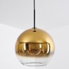Koyoto  Lámpara Colgante Cristal 30 cm dorado, Transparente, 1 luz