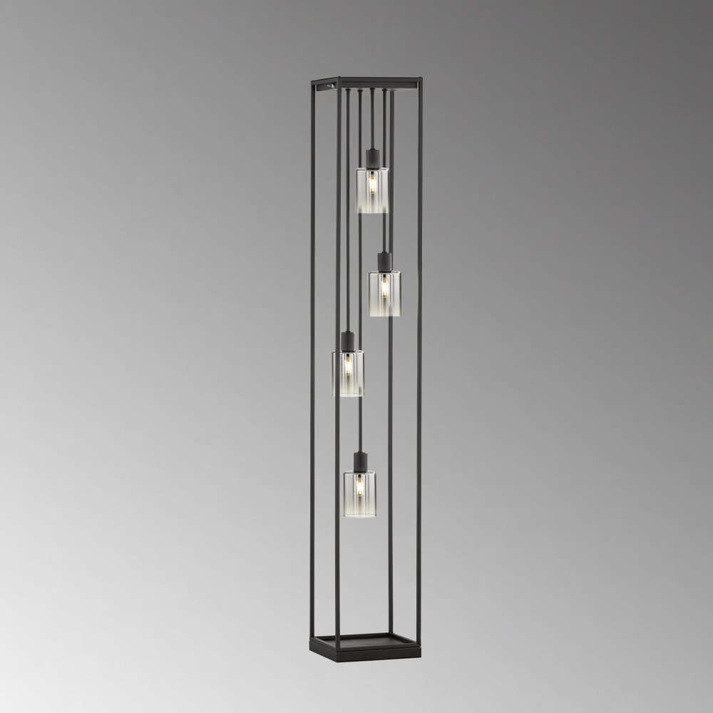 Fischer & Honsel Iska Lámpara de Pie Negro, 4 luces main product photo