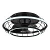 Globo LEONHARD Ventilador de techo LED Negro, 1 luz, Mando a distancia