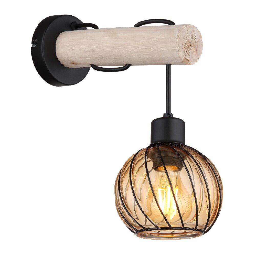 Globo PAULO Aplique Crudo, Negro, 1 luz main product photo