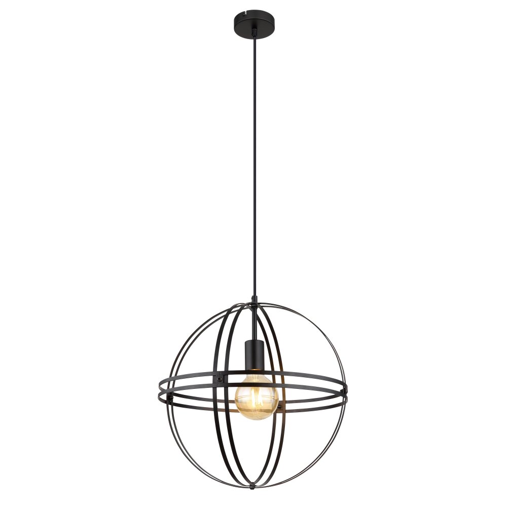 Globo TAMARA Lámpara Colgante Negro, 1 luz main product photo