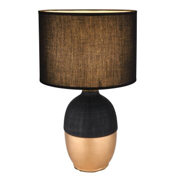 Globo VALENTINO Lámpara de mesa dorado, Negro, 1 luz