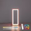Leuchten-Direkt FELIX60 Lámpara de mesa LED Acero bruñido, 2 luces, Mando a distancia, Cambia de color