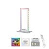 Leuchten-Direkt FELIX60 Lámpara de mesa LED Acero bruñido, 2 luces, Mando a distancia, Cambia de color