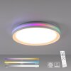 Leuchten-Direkt RIBBON Lámpara de Techo LED Blanca, 2 luces, Mando a distancia, Cambia de color