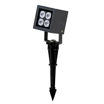 CMD AQUA Foco proyector jardin LED Antracita, 4 luces