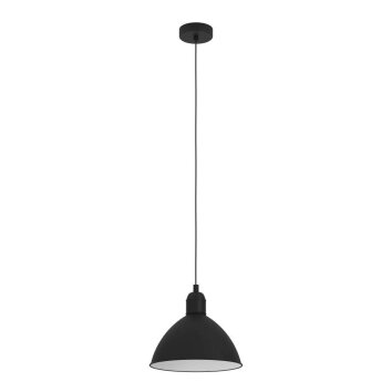 Eglo PRIDDY Lámpara Colgante Negro, Blanca, 1 luz