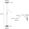 Steinhauer Soleil Lámpara de Pie LED Acero bruñido, 2 luces
