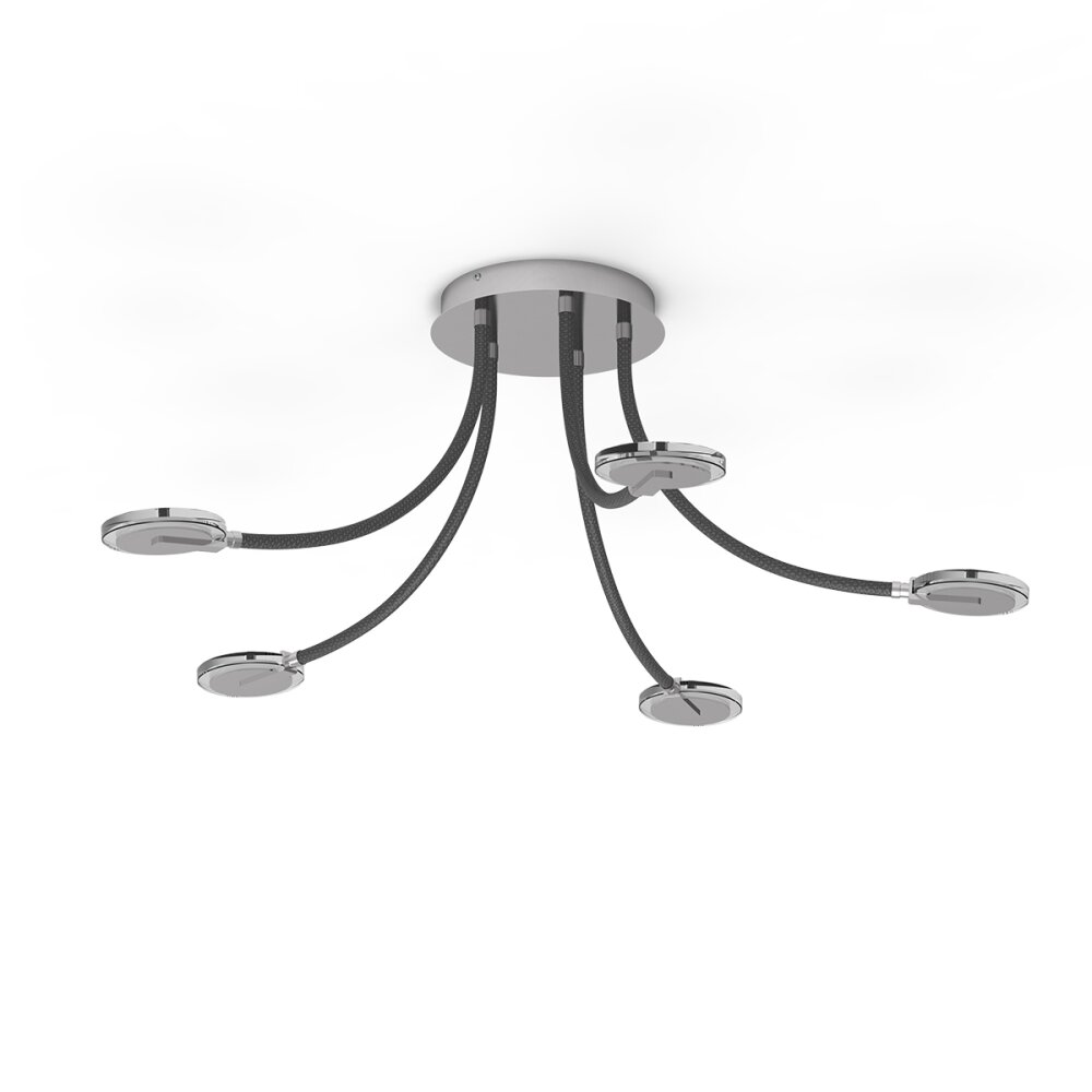 Steinhauer Turound Lámpara de Techo LED Acero bruñido, 5 luces main product photo