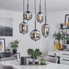 Verbania Lámpara Colgante Negro, 5 luces