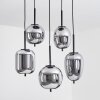 Verbania Lámpara Colgante Negro, 5 luces