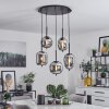 Verbania Lámpara Colgante Negro, 5 luces