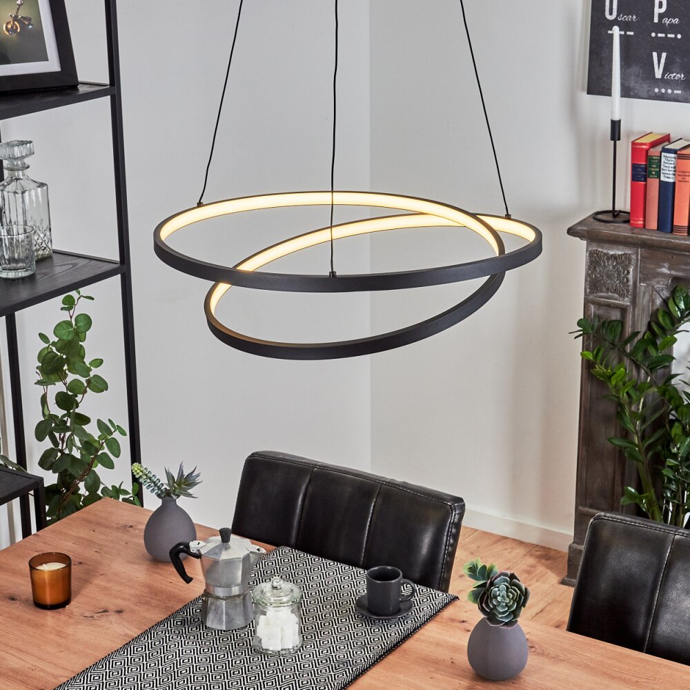 Fioso Lámpara Colgante LED Negro, 1 luz main product photo