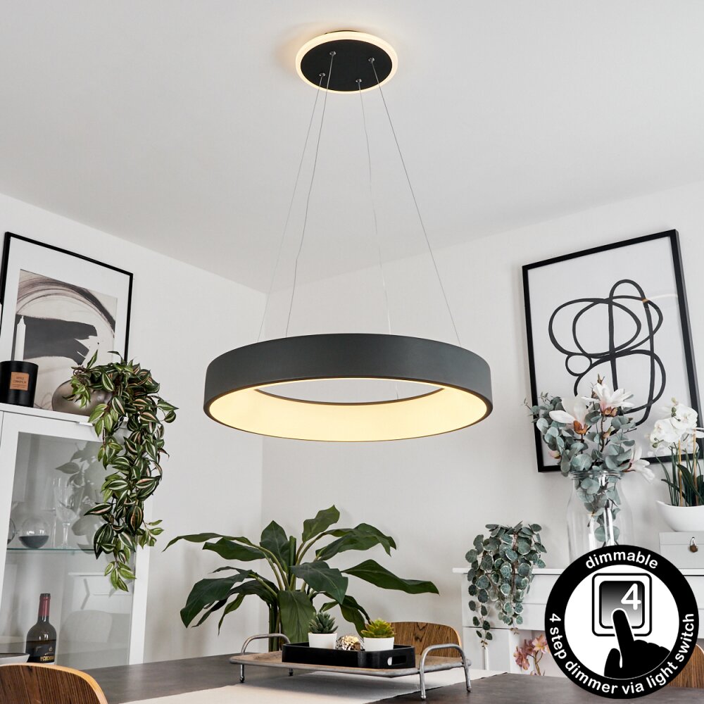 Areja Lámpara Colgante LED Antracita, Blanca, 1 luz main product photo