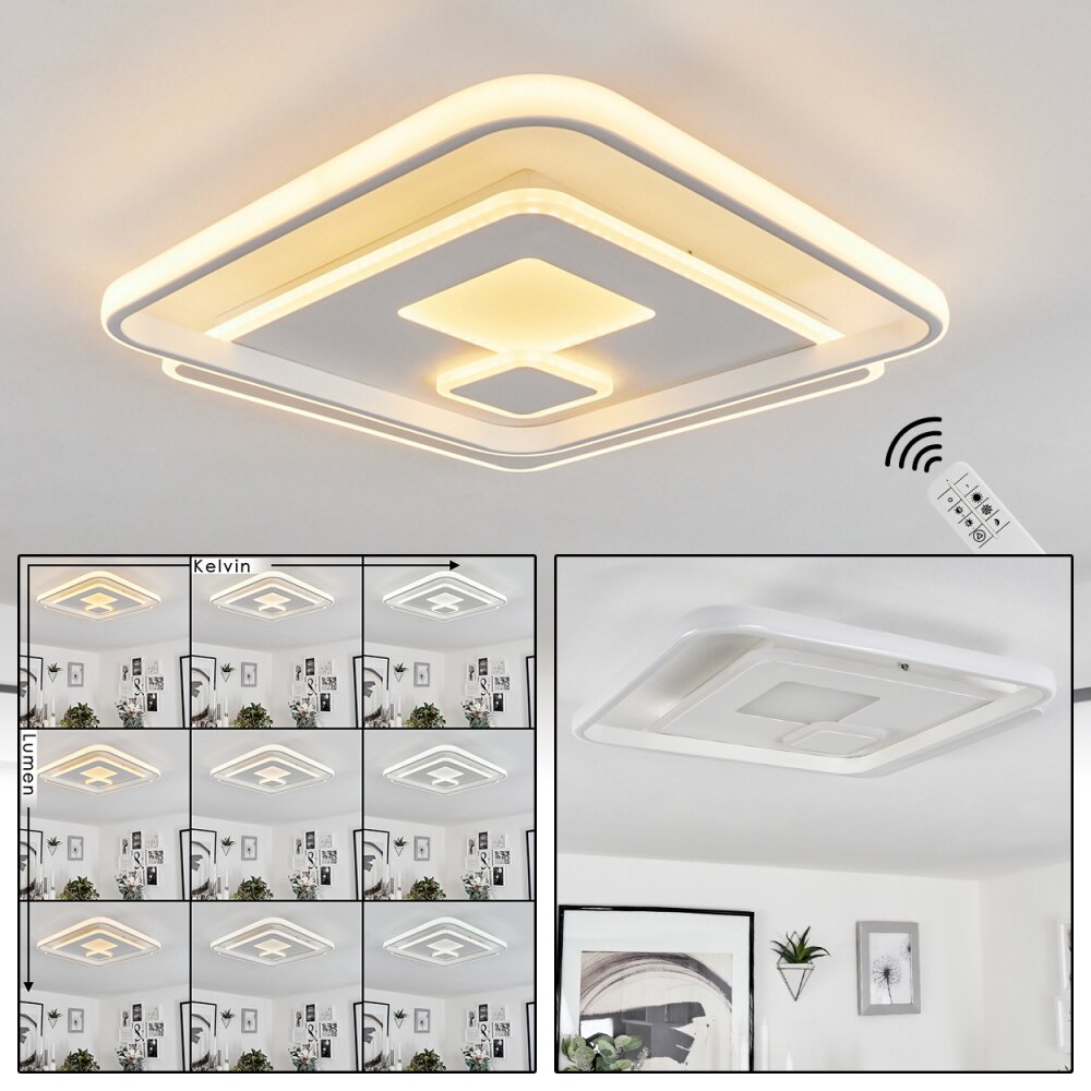Selim Lámpara de Techo LED Blanca, 1 luz, Mando a distancia main product photo