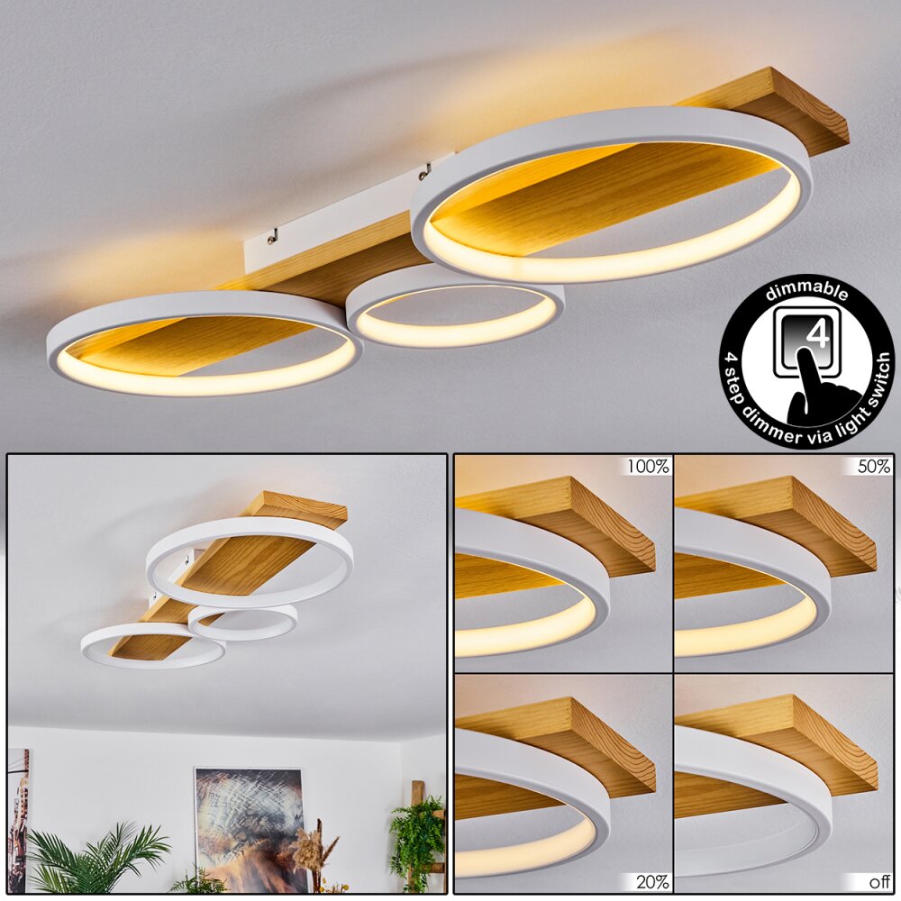 Rodekro Lámpara de Techo LED Crudo, Blanca, 1 luz main product photo