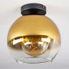 Koyoto  Lámpara de Techo Cristal 25 cm dorado, Transparente, 1 luz