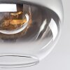 Koyoto  Lámpara de Techo Cristal 30 cm Cromo, Transparente, Ahumado, 1 luz