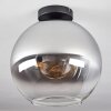 Koyoto  Lámpara de Techo Cristal 30 cm Cromo, Transparente, Ahumado, 1 luz
