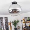 Koyoto  Lámpara de Techo Cristal 30 cm Cromo, Transparente, Ahumado, 1 luz