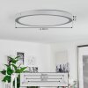 Finsrud Lámpara de Techo LED Plata, 1 luz