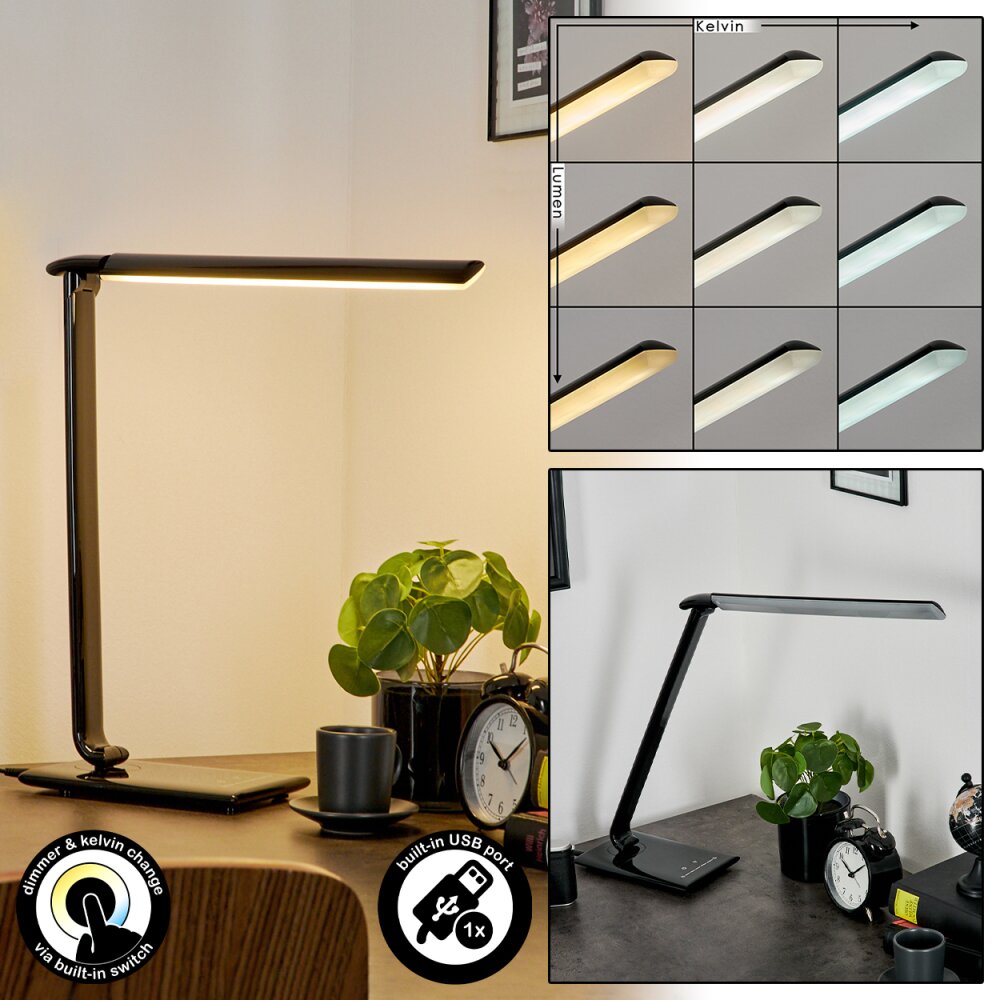 Chozendo Lámpara de mesa LED Negro, 1 luz main product photo
