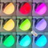 Sanchequias Aplique LED Cromo, 1 luz, Mando a distancia, Cambia de color