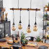 Pedreles Lámpara Colgante Crudo, Negro, 4 luces