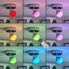 iDual Olivine Lámpara de Techo LED Cromo, 1 luz, Mando a distancia, Cambia de color